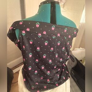 Unique Vintage off the shoulder tulip top